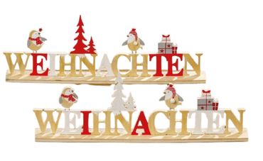 Dekoaufsteller Fietii Schriftzug Weihnachten L.46 cm Stückpreis