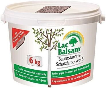 Etisso Lac Balsam Baumstamm Schutzfarbe weiß 6 kg Baumpflege