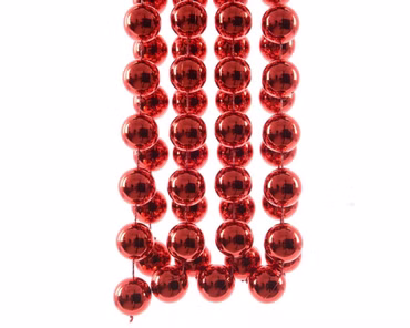 Perlenkette Band Girlande Kunststoff Ø.2 cm L.2,7 m weihnachtsrot