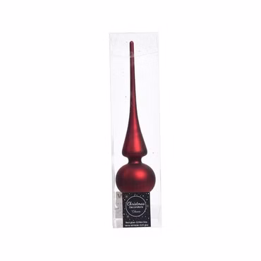 Christbaumschmuck Christbaumspitze Glas Ø 6 x 26 cm ochsenblut matt
