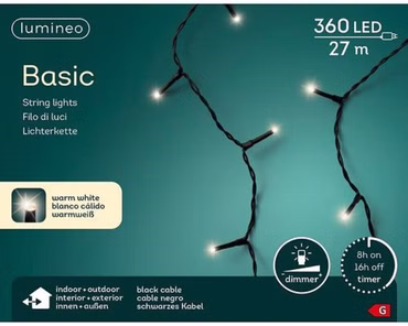LED Basic-Beleuchtung Outdoor L.2700cm 360L schwarz/warmes weiß