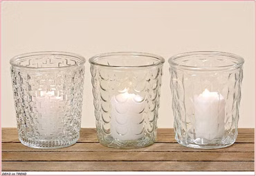 Windlicht Elsa Glas H 15cm Ø 14cm