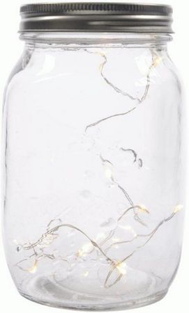 LED Glas Lampe Gartenlicht H 13,5 cm batteriebetrieben