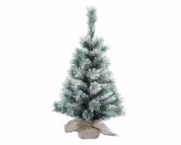 Minibaum Tannenbaum grün beschneit Jutesack Ø 26cm H.45cm