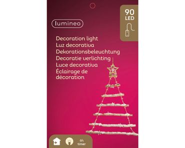 Micro LED Baum holz  BO indoor L.2.5cm B.70cm H.90cm
natur/warm weiss