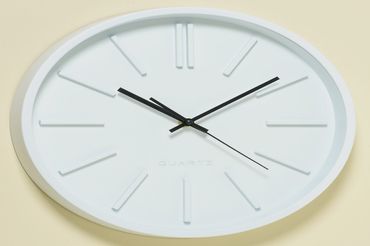 Wanduhr Küchenuhr Ø 36 cm Kunststoff weiß