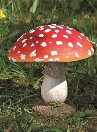 Dekoaufsteller Fliegenpilz Dekopilz Kunstharz rot weiß DEKO Pilz dick