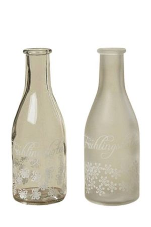 Vase Blumenvase Blumen Frühling Frühlingsboten Glas klar/Milchglas