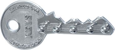 Garderobe Schlüsselleiste Aluminium silber L.26 cm
