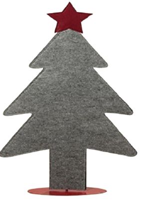 Dekoaufsteller Pino Weihnachtsbaum Polyester H.90 cm grau