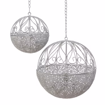 Dekoanhänger Lilli Eisen Hellgrau Ø.23-30 cm 2er Set