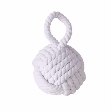Türstopper Zuber Jute Textil H/Ø 23/15 cm weiß natur Stückpreis