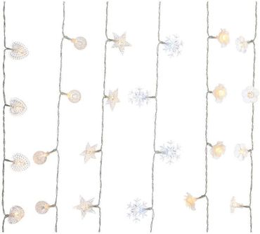 LED Lichterkette Stern Rose Kristall Kugel Herz Blume L1,1m Stückpreis