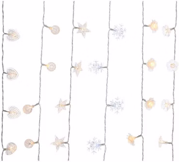 LED Lichterkette Stern Rose Kristall Kugel Herz Blume L1,1m Stückpreis