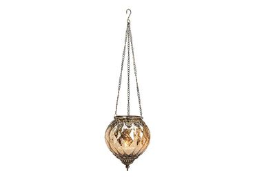 Windlicht Marokko Glas 15,5/19 cm silber