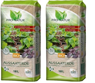 Pro Natur Bio Aussaaterde 2 x 18 L