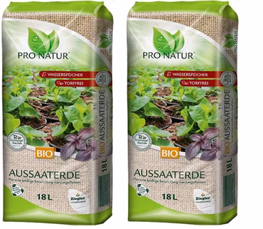 Pro Natur Bio Aussaaterde 2 x 18 L