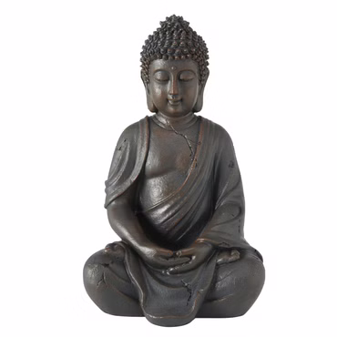 Dekofigur Buddha H.20 cm Kunstharz braun