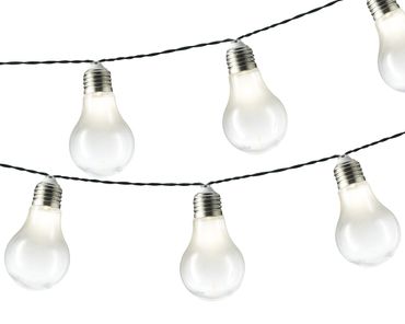 Solar Party-Beleuchtung Plastik 10x5 LED L.450cm transparent/warm weiß