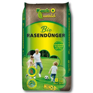 HACK Bio Rasendünger NPK 7 +3 +13 (+2) 8 kg