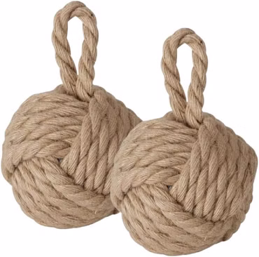 Türstopper Zuber Jute Textil H/Ø 23/15 cm braun natur 2er Set