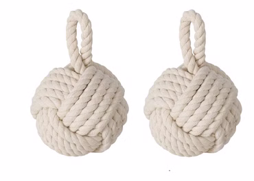 Türstopper Zuber Jute Textil H/Ø 23/15 cm creme natur 2er Set