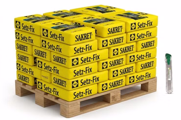 DEKO IM TREND SAKRET 42x Setz-Fix SF - Schnellbeton Fertiggemisch 25 kg + Cuttermesser