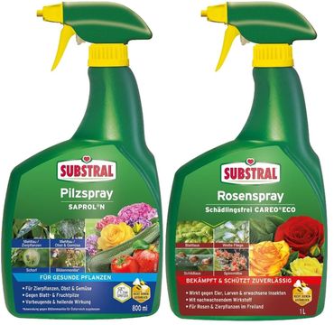 Substral Pilzspray Saprol N 0,8L+ Substral Rosenspray Careo Eco 1L