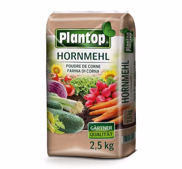 Plantop Hornmehl 2,5kg - Stickstoffdünger 12% N - Gemüse- & Obstdünger