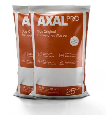 AXAL PRO Salztabletten 2x 25 kg – Hochreines Siede- & Regeneriersalz