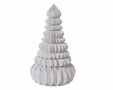 Decoris Weihnachtsbaum Papier Faltbar Weiß H.160cm Ø.105cm 1 Stk