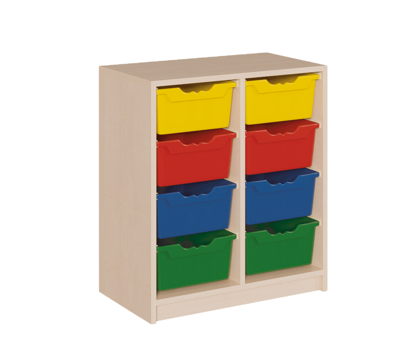 Schrank mit großen Boxen, Höhe 80 cm