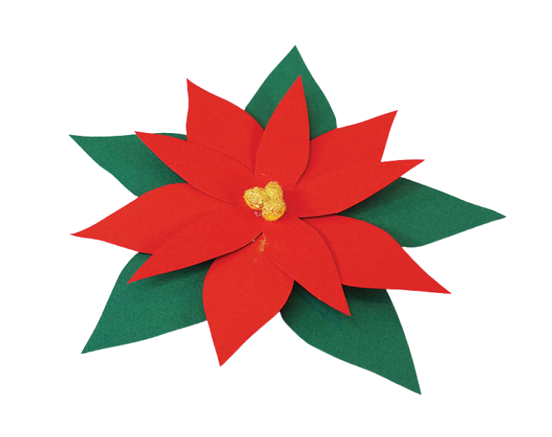 Bastelidee Winterwunderland: Weihnachtsblume (kostenloser Download)