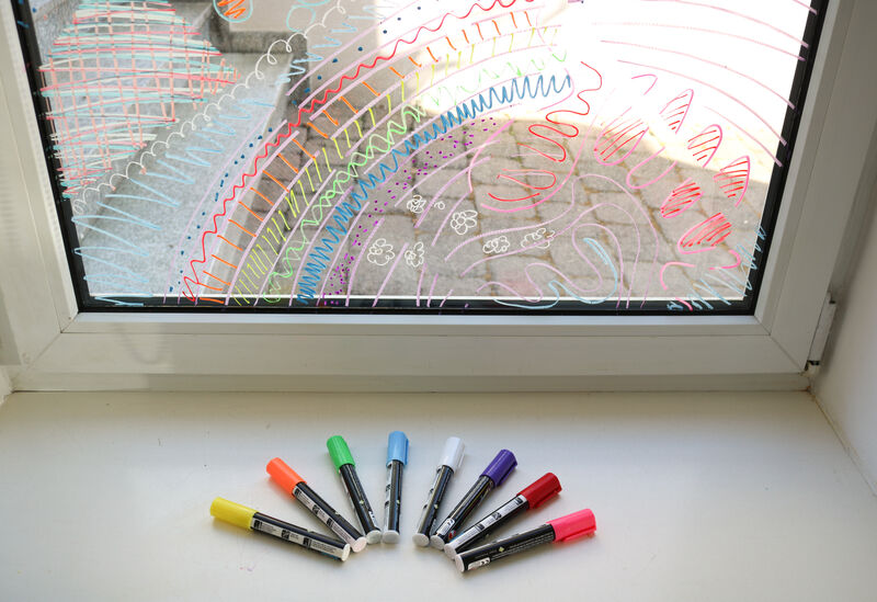 8 Kreidemarker mit bunten Farben I 8 Kreidemarker mit bunten Farben I