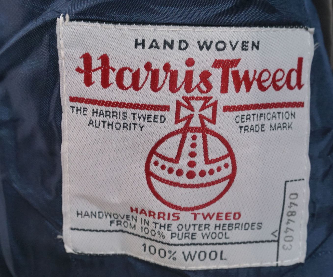Giacca Harris Tweed giacca 24 blu grigio screziato monopetto a 2 bottoni vintage D349 Giacca Harris Tweed giacca 24 blu grigio screziato monopetto a 2 bottoni vintage D349