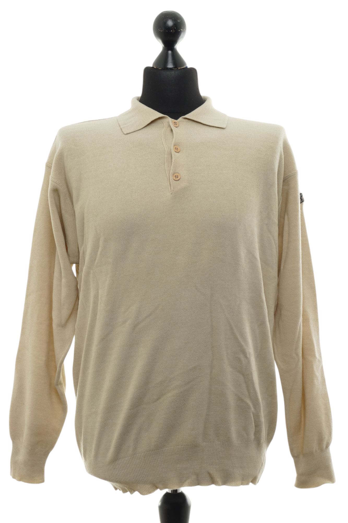 SØR Les Copains Herren Pullover Pulli L 52 beige meliert leicht Kragen Wolle SØR Les Copains Herren Pullover Pulli L 52 beige meliert leicht Kragen Wolle