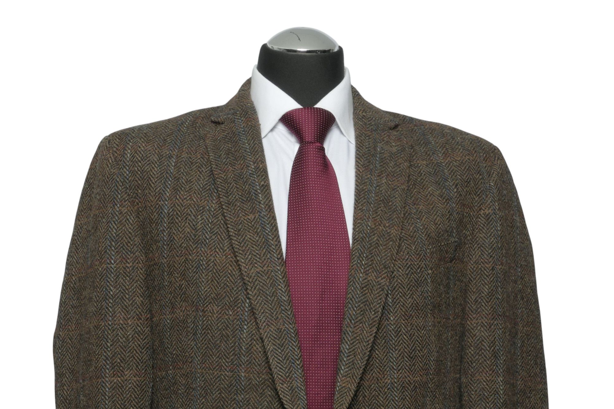 Harris Tweed jacket jacket 54 brown dark brown checked 2-button patches Harris Tweed jacket jacket 54 brown dark brown checked 2-button patches