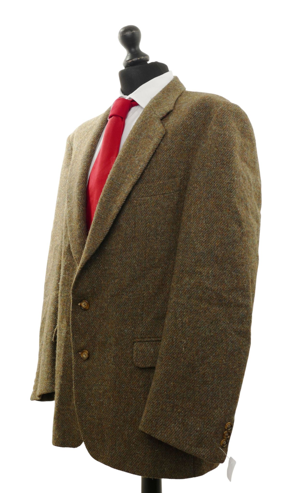 Magee Donegal Tweed men's jacket jacket size 54 (UK 44) green olive 2-button like new Magee Donegal Tweed men's jacket jacket size 54 (UK 44) green olive 2-button like new