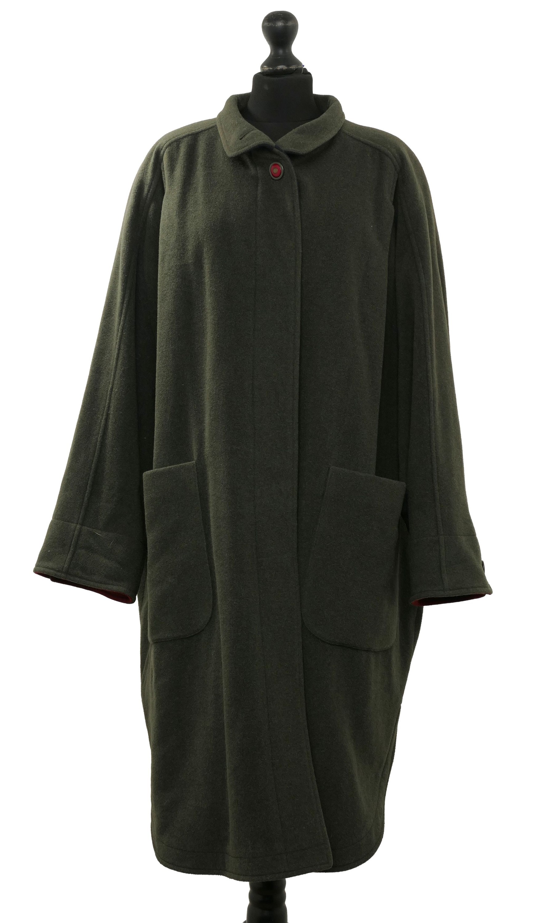 Delmod women's wool coat coat 40 dark green half-length single-breasted with cashmere Delmod women's wool coat coat 40 dark green half-length single-breasted with cashmere