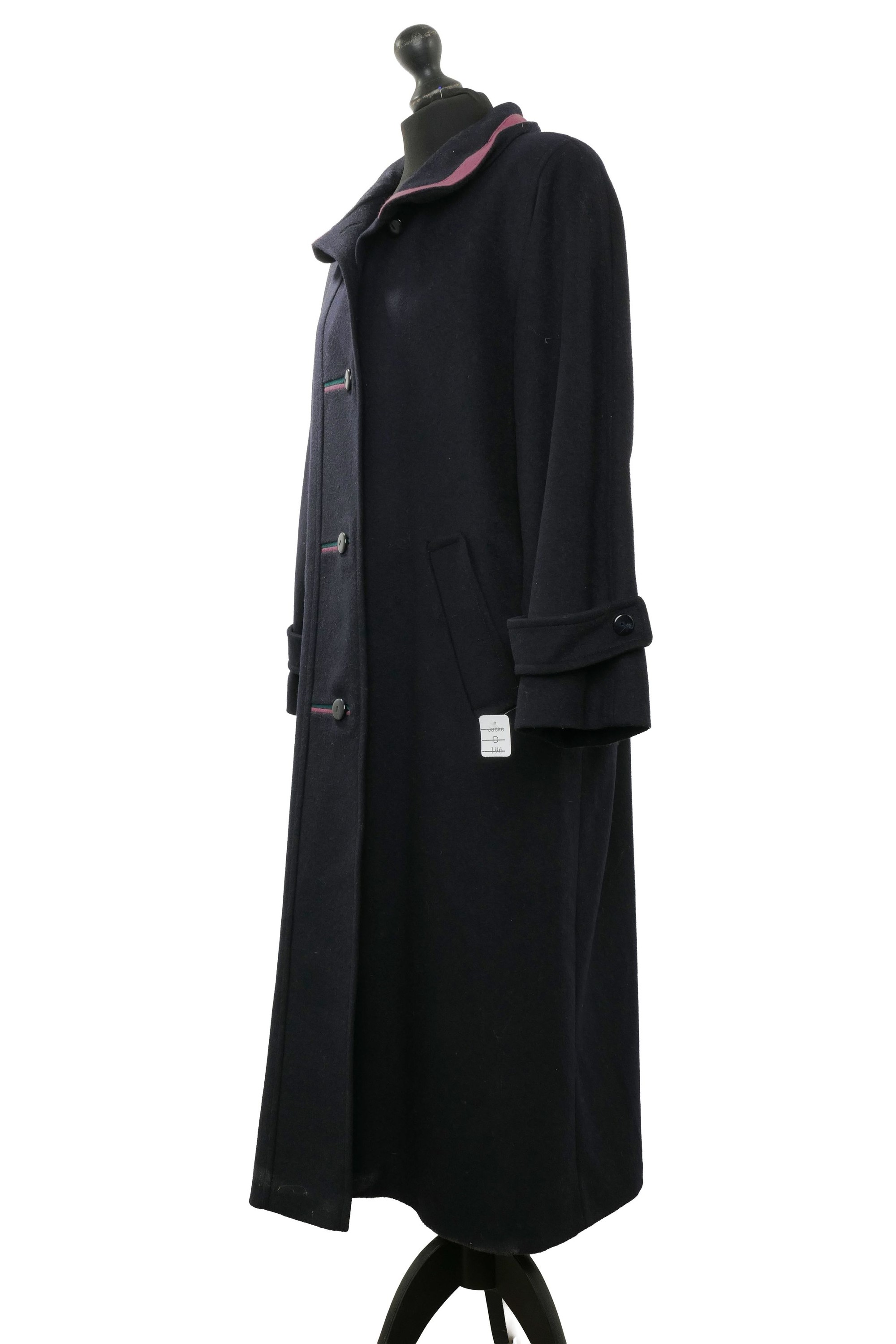 May women's loden coat coat 19 blue dark blue long single-breasted Toscana loden May women's loden coat coat 19 blue dark blue long single-breasted Toscana loden
