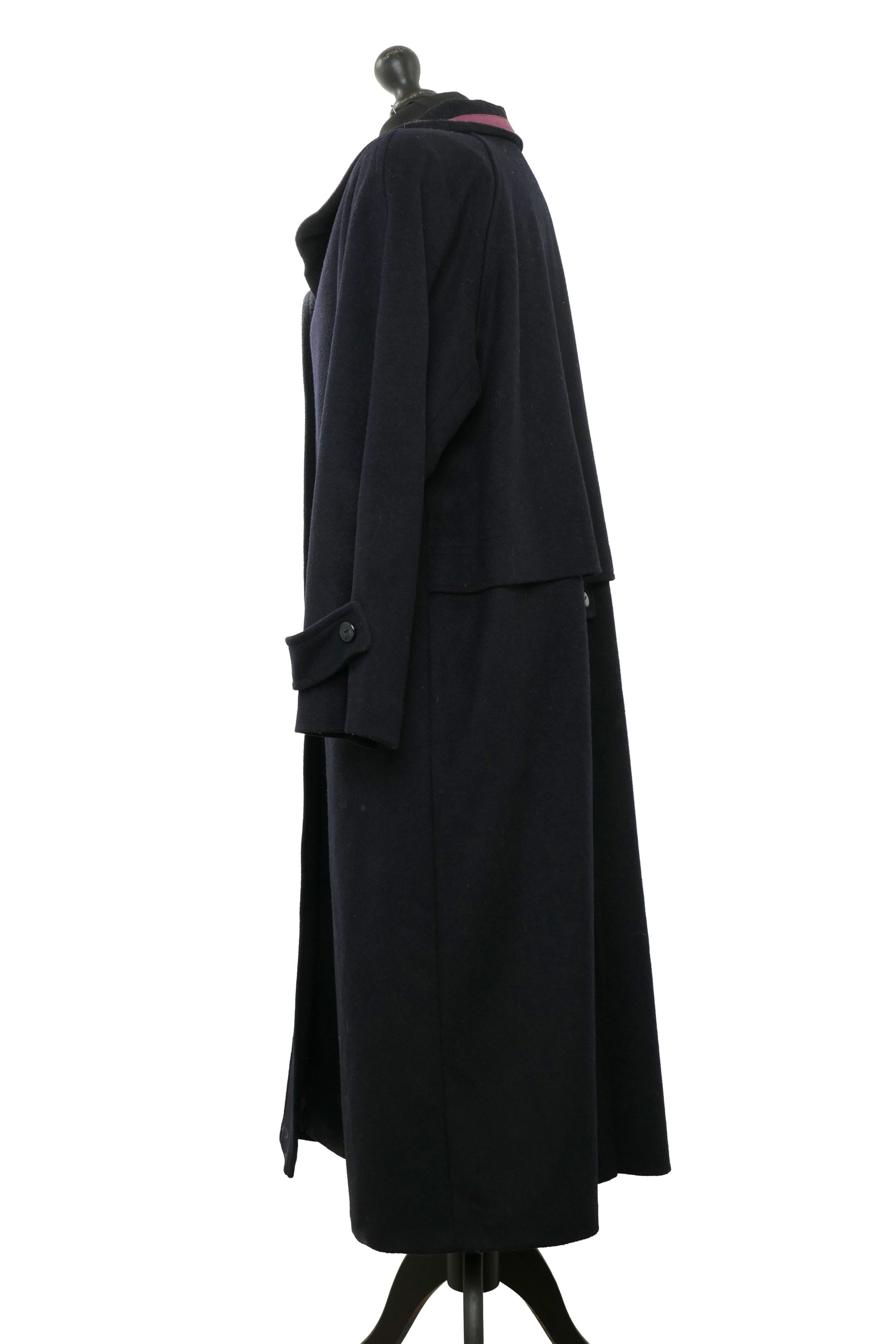 May women's loden coat coat 19 blue dark blue long single-breasted Toscana loden May women's loden coat coat 19 blue dark blue long single-breasted Toscana loden