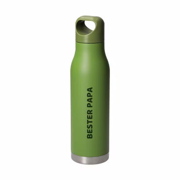 Personalisierte Trinkflasche Edelstahl 'Orlando' - Auslaufsichere Vakuumflasche - Isolierflasche Kohlensäure geeignet - 480ml - BPA-freie Flasche für unterwegs