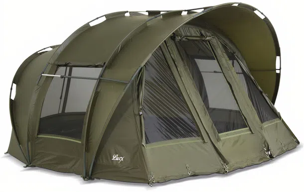 Namiot wędkarski Lucx Leopard Bivvy dla 1–3 osób – wodoodporny namiot karpiowy z wyjmowaną podłogą na zamku błyskawicznym i słupem wody 10 000 mm