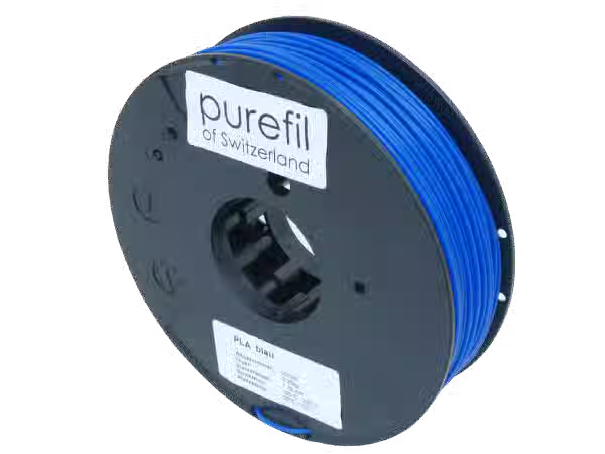 Filament PLA purfil, Couleur: Bleu outremer RAL 5002, Type de bobine: Bobine, poids: 0.35kg