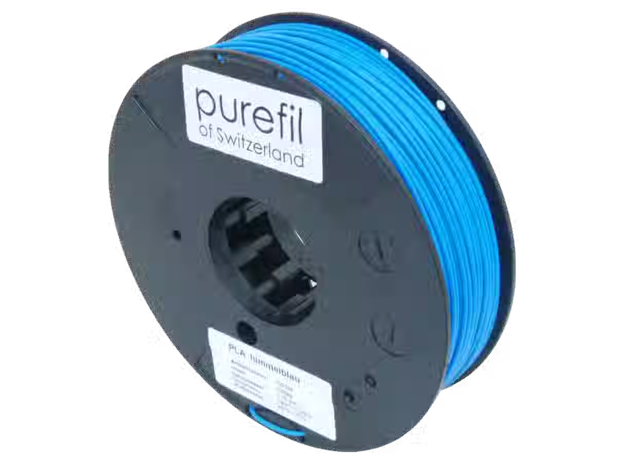 purefil PLA filament, Color: Sky blue RAL 5015, Spool type: Spool, weight: 0.35kg