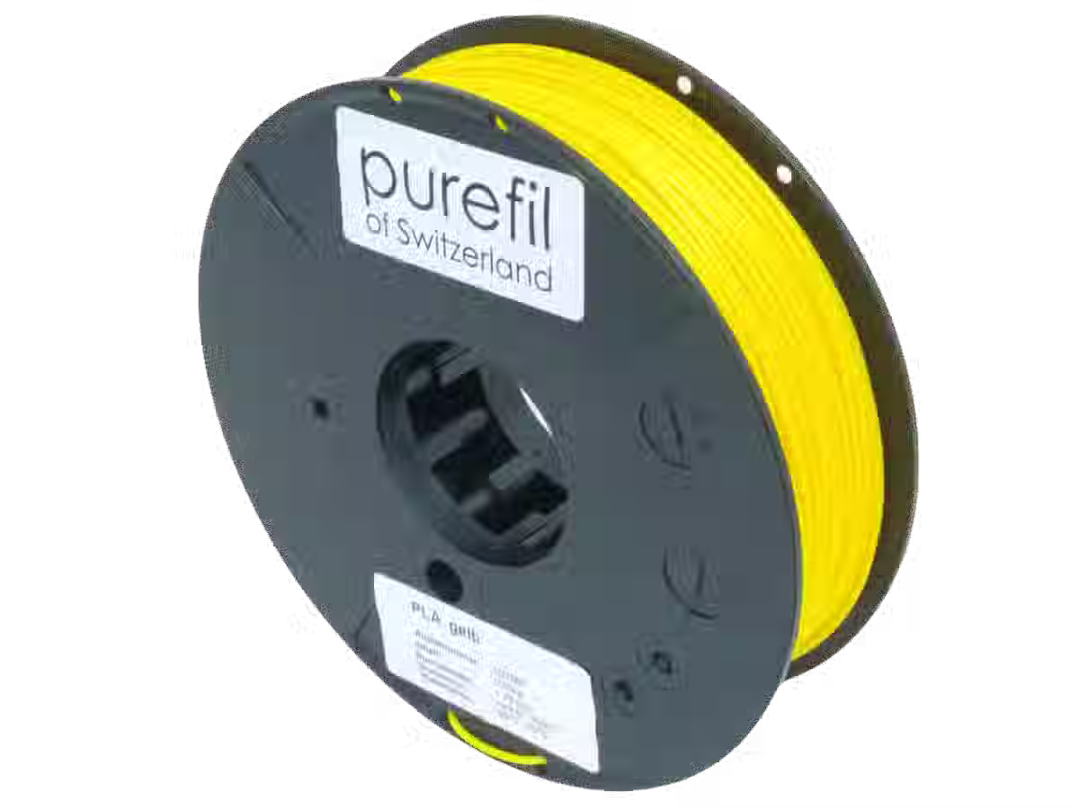 Filamento PLA purefil, Colore: Giallo segnale RAL 1003, Tipo di bobina: Rocchetti, il peso: 0.35kg