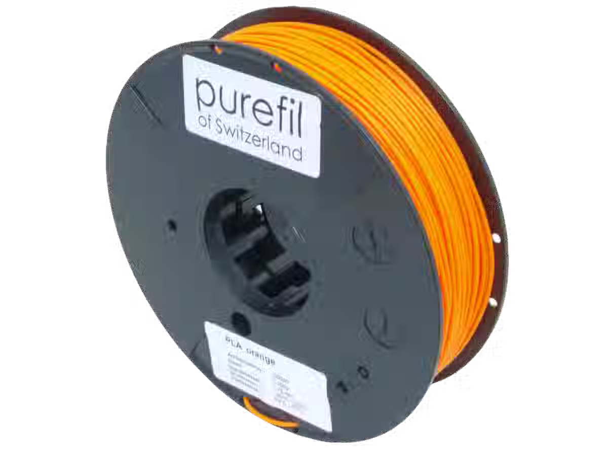 Filament PLA purfil, Couleur: Orangé foncé RAL 2011, Type de bobine: Bobine, poids: 0.35kg