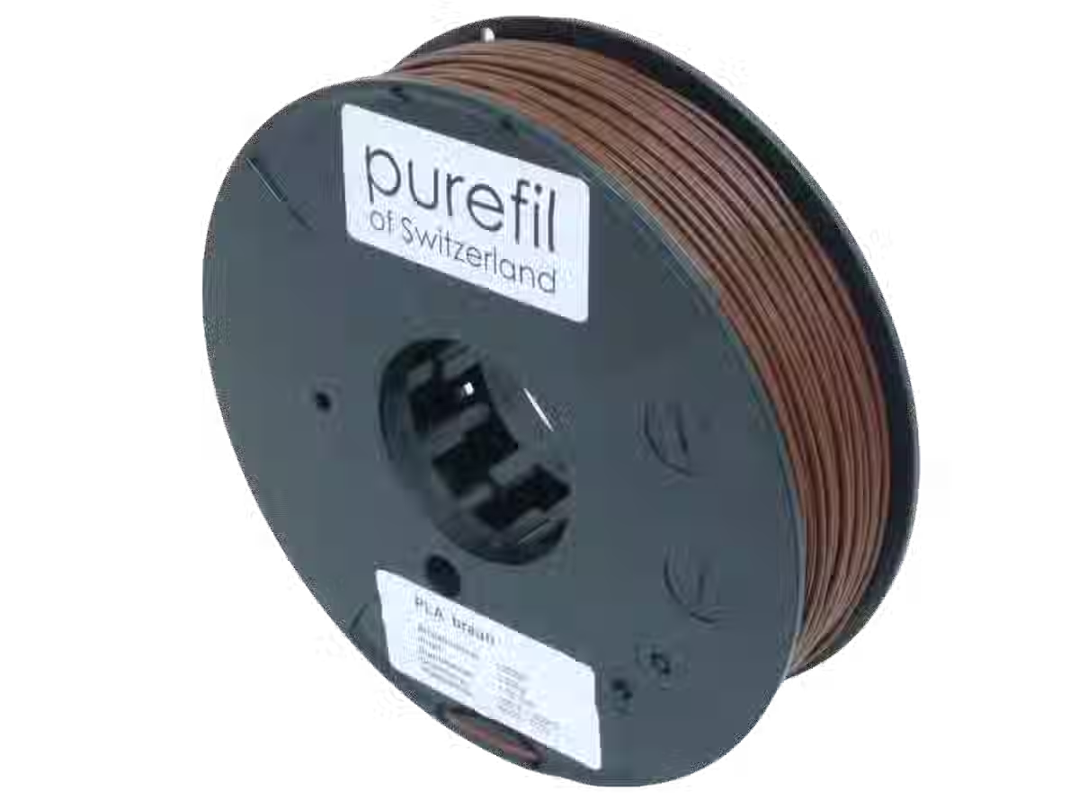 purefil PLA filament, Color: Nut brown RAL 8011, Spool type: Spool, weight: 0.35kg
