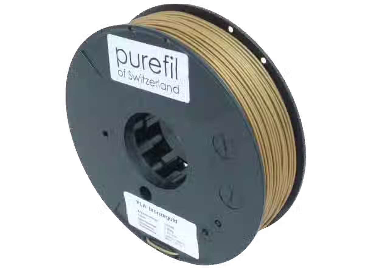 purefil PLA filament, Color: Pearl gold RAL 1036, Spool type: Spool, weight: 0.35kg