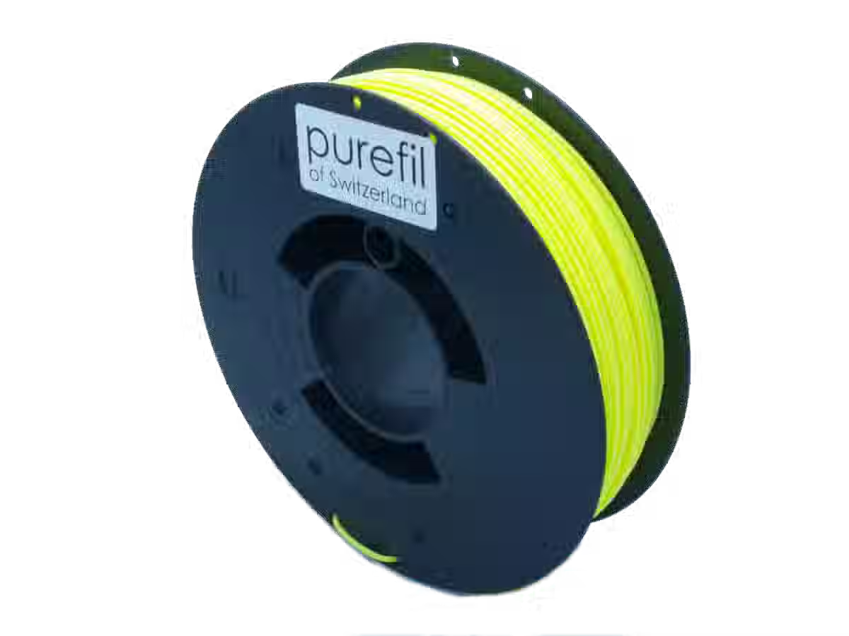 Filamento PLA purefil, Colore: Giallo brillante RAL 1026, Tipo di bobina: Rocchetti, il peso: 0.35kg